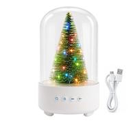 Enceinte Arbre De Noël, Rechargeable USB Avec Lumières LED Colorées | Enceintes Sans Fil De Vacances, Taille 10.8x20.2cm Pour Table À Manger, Rebord De Fenêtre, Bibliothèque, Bureau, Cheminée