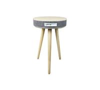 Enceinte Audio Table d'Appoint en Bois avec Bluetooth et Chargeur Budapest Beige