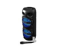 Party Light & Sound Enceinte Pluton 2x8" 300W Bluetooth USB Micro Télécommande Effets lumineux Noir
