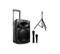 Enceinte autonome 8 400W - USB/REC/VOX/BLUETOOTH + 1 Micro VHF + 1 Micro filaire + Pied PORT8VHFBT-PIED-SE-1
