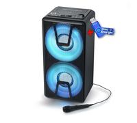 Enceinte autonome à LED Party box portable avec lecteur CD + Micro - BT/CD/AUX/USB - 150W+clé USB 32Go