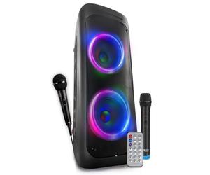Enceinte Autonome DJ 1000W Lumineuse Lecteur CD, Batterie, Bluetooth USB, Sono, Radio, PartyBox, Soirée, Fête, Anniversaire
