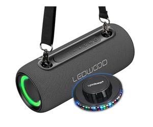 Enceinte Autonome HiFi 200W Ledwood XS200, Effet LED, Buetooth, IPX5, Assistant Vocal, 20W RMS, Batterie 2000mAh, Ovni