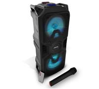 Enceinte autonome High Power LED RVB 400W USB-BT-SD-FM + Micro sans fil - Pickering CX6