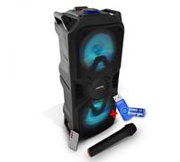Enceinte autonome High Power LED RVB 400W USB/BT/SD/FM + Micro sans fil - Pickering CX6+clé USB 32Go