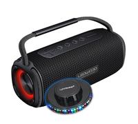 Enceinte Autonome Ledwood XTR160 Black, 200W, Effet LED, Bluetooth,TWS, Protection IPX6, Entrée USB, SD - 20W RMS, Lumière LED