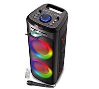 Inovalley Enceinte autonome lumineuse MS06-CD-XXL - CD, Bluetooth 5.0, USB 1000W, Karaoké, Radio FM