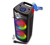 Enceinte Autonome Lumineuse Avec Lecteur CD Inovalley MS06-CD-XXL - Bluetooth 5.0 / USB - 1000W - Karaoké, RADIO FM+ Clé USB 32G