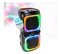 Enceinte autonome Madison NASH60 - Sono DJ 2x 8"/20cm - 600W - double effet LED, Bluetooth, USB, micro SD & TWS, Ampoule DIAMS