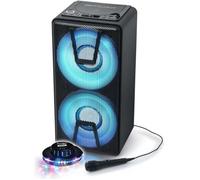 Enceinte autonome - Muse M-1820DJ - à LED Party box portable avec lecteur CD + Micro - BT/CD/AUX/USB - 150W - Lumière OVNI