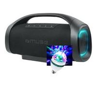 Enceinte Autonome MUSE M-980 BT USB Bluetooth 300W Lumière d'ambiance LED - IPX6 Resistance aux projections, Ampoule LED