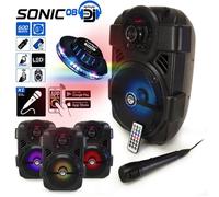 Enceinte autonome portable - MYDJ - MyDj SONIC08 - 400W (200W RMS) - Boomer 20 cm - LED RVB pilotables