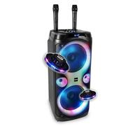 Enceinte Autonome Sono DJ 1000W Ibiza Columba-Karaoke 2x8 Bluetooth USB Micro SD Radio FM TWS Micro Fil Télécom. LED, Jeux OVNI
