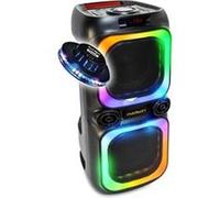 Enceinte autonome Sono DJ 600W Madison NASH60 - 2x 8"/20cm - double effet LED, Bluetooth, USB, micro SD & TWS, Lumière OVNI