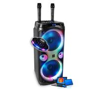 Enceinte Autonome SONO DJ Ibiza COLUMBA-KARAOKE 2x8"" 1000W Bluetooth USB SD RADIO FM PC TWS Micro Fil, Télécom. LED,Jeu OVNI