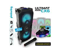 Enceinte autonome sur batterie 400W High Power SONO DJ LED RVB USB/BT/SD/ RADIO FM + Micro sans fil - Pickering + Jeu UFO Ovni