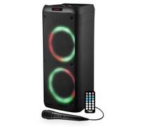 Enceinte Autonome sur Batterie - FestiSound Sunset 208-600W- USB/SD/Bluetooth - Micro Filaire - 2X Boomer 20cm à LED RVB