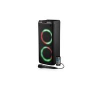 Enceinte autonome sur batterie - sunset 208 -600w- usb/sd/bluetooth - micro filaire - 2x boomer 20cm à led rvb