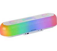 Mars Gaming MSBORBW, Haut-Parleur Portable + Barre de Son 20W, Éclairage Orbilight RGB 360º, Barre de Son Triple Driver, Haut-parleurs Gaming Bluetooth 5.3 / USB/MicroSD/AUX/FM, Blanc
