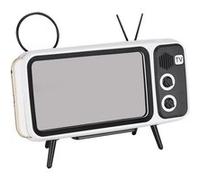 Enceinte Bluebooth + Support de Ttéléphones 2 en 1 Modèle de Téléviseur Rétro 6 pouces Noir Noir G