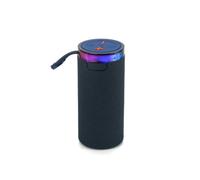 Enceinte bluetooth 10W RMS, lecteur de cartes micro SD, batterie rechargeable 1200mAh, jeu de lumière, dragonne, 80*80*176mm