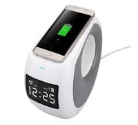 Enceinte Bluetooth 2 en 1 Avec Chargeur Sans Fil Certifié Qi Pour Smartphones, EU Plug YONIS