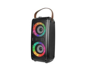 Enceinte Bluetooth 20W portable - enceinte soirée avec LED - haut-parleur sans fil noir