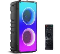 Enceinte Bluetooth 5.0, 60W(80W Peak) Haut-Parleur Stéréo Extérieur Sans Fil Portable Avec Basses Riches, Lumières Colorées, Batterie 10000 Mah, Pour Cadeaux De Fête À La Maison