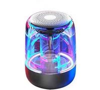 Enceinte Bluetooth 5.0 Lumineuse LED Transparente Subwoofer TWS 6D Surround HIFI Stéréo Cool Audiohe Noir YONIS Noir G