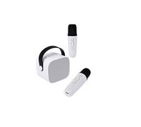 Enceinte Bluetooth 5.1 avec 2 Micro karaoké Sans Fil Modèle Party Btmic 15W PARTY Blanc