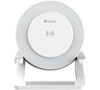 Enceinte Bluetooth 5.2 avec Lampe de Nuit et Chargeur Induction 15W Devia Blanc Blanc G