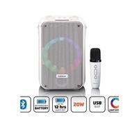 Enceinte Bluetooth 5.2 ¿ haut-parleur portable sur batterie - microphone sans fil LED RGB