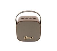 Enceinte Bluetooth 5.3 Compacte 5W avec Sangle de Transport en Cuir Motif 4G Guess Marron
