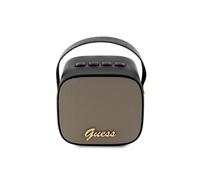 Enceinte Bluetooth 5.3 Compacte 5W avec Sangle de Transport en Cuir Motif 4G Noir