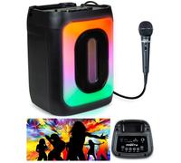 Enceinte Bluetooth 5.3 - KARAOKE PARTY - Effets LED RGB - USB - Micro SD ENCEINTE PORTABLE + MICRO FILAIRE