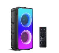 Enceinte Bluetooth, 60 W, grande boîte avec amplification des basses, lumières LED, batterie 10 000 - Boîte à musique portable sans fil pour fête à la maison, cadeaux d'extérieur