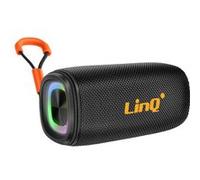 Enceinte Bluetooth 8W Portable Étanche IPX6 avec LED Multicolore LinQ Noir
