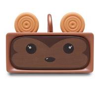 Mob - Enceinte Adorable - Baffle Bluetooth Puissante dotée de 3+3W (2 Drivers), d'Un Micro et d'Un Mode stéréo - 3 à 5 Heures d'autonomie (Singe)