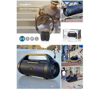 Enceinte Bluetooth amplifiée mobile 60W MEGA BASS / USB +USB-C IPX5 LED RGB -TWS ETANCHE + Casque Bluetooth SUR BATTERIE