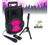 Party Light & Sound - Enceinte Bluetooth Autonome Party-MOBILE8 - Pied - Micro - Télécommande - Karaoke - Cadeau 1 Enceinte Réveil Matin Bluetooth