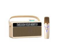 Enceinte Bluetooth avec Affichage des Paroles 2x6 W Batterie 2400 mAh Beige YONIS