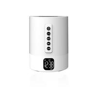 Enceinte Bluetooth avec bruit blanc, veilleuse LED, horloge, alarme & basses puissantes : multifonctionnelle, tactile, rechargeable