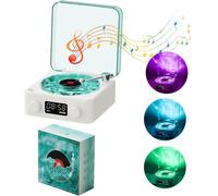 Enceinte Bluetooth Avec Lumière, Haut-Parleur Domestique, Lecteur D'Enregistrement En Vinyle Avec Water Ripple Light, Boîte De Musique, Boîte De Son, Caisson De Basses Alexa, Arrêt De[L710]
