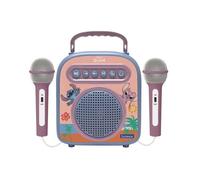 Lexibook Enceinte sans-fil Disney Stitch BTC050D avec 2 micros Rose/Bleu