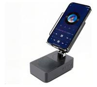 Enceinte Bluetooth avec Support-Compatible iPhone et Samsung-Connexion Auto au Dépôt du Téléphone Support 270° Réglable-Noir