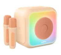 Enceinte Karaoké lumineuse - Pêche - Bluetooth - 30 W - 2 Micros sans fil Usb-C - Égaliseur - Batterie Li-On