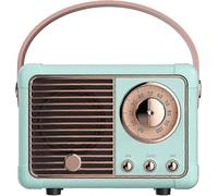Enceinte Bluetooth bleu pâle style rétro vintage Design radio classique à l'ancienne Petit design compact et portable Enceinte sans fil mignonne Connectez et
