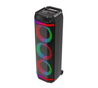 Enceinte Bluetooth BSL-S61 avec éclairage sur Les Haut-parleurs | 3 Haut-parleurs de 8 Pouces | 50 W | Microphone Offert | Batterie de 3600 mAh | Radio FM et Lecteur MP3 Via USB | Chargement USB-C