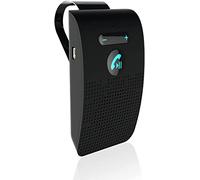 Enceinte Bluetooth de voiture pour téléphone portable, kit mains libres Bluetooth pour téléphone portable, kit de voiture avec clip arrière, allumage automatique, guidage vocal Bluetooth 5.0,