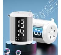 Enceinte Bluetooth d'extérieur Gnobogi avec réveil et caisson de basses portable pour un son de haute qualité, compatible avec les appareils